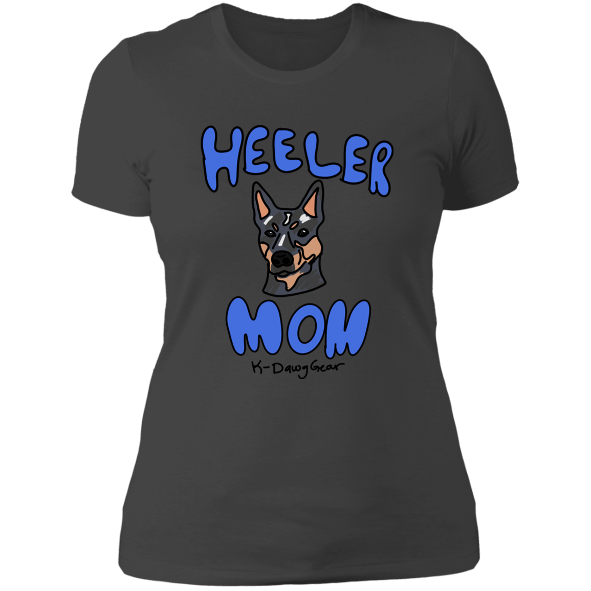 Blue Heeler Dog Mom Ladies' Boyfriend T-Shirt