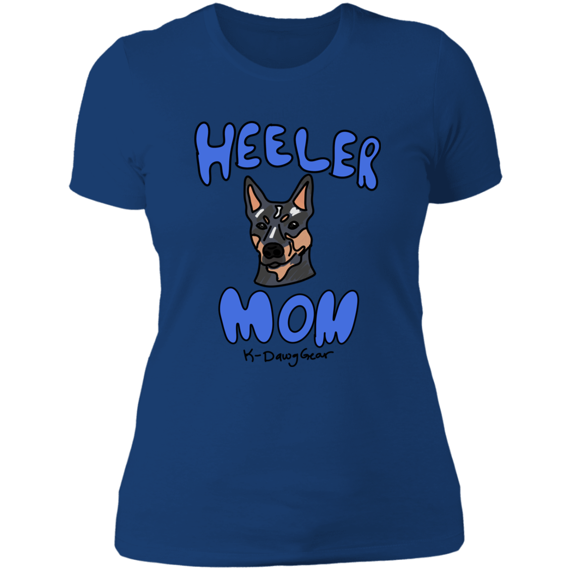 Blue Heeler Dog Mom Ladies' Boyfriend T-Shirt