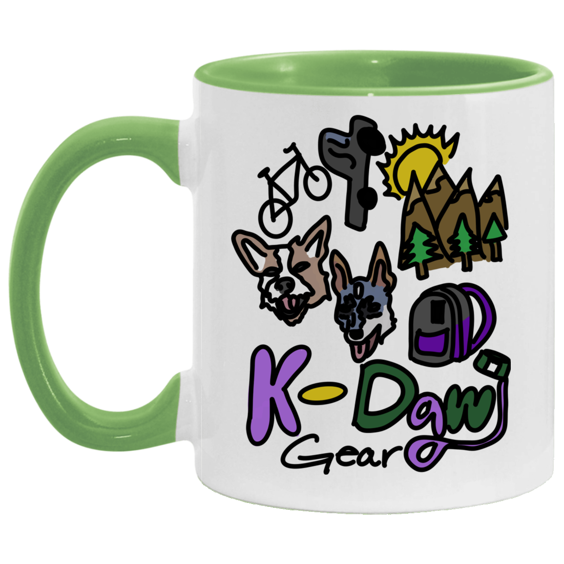 K-Dawg Gear Logo 11 oz. Accent Mug