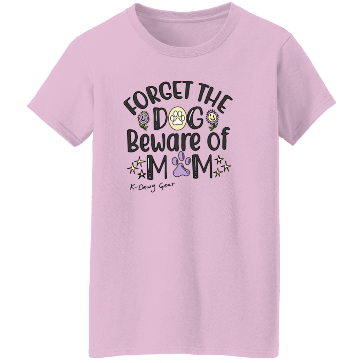 Beware of Dog Mom - Ladies' 5.3 oz. T-Shirt