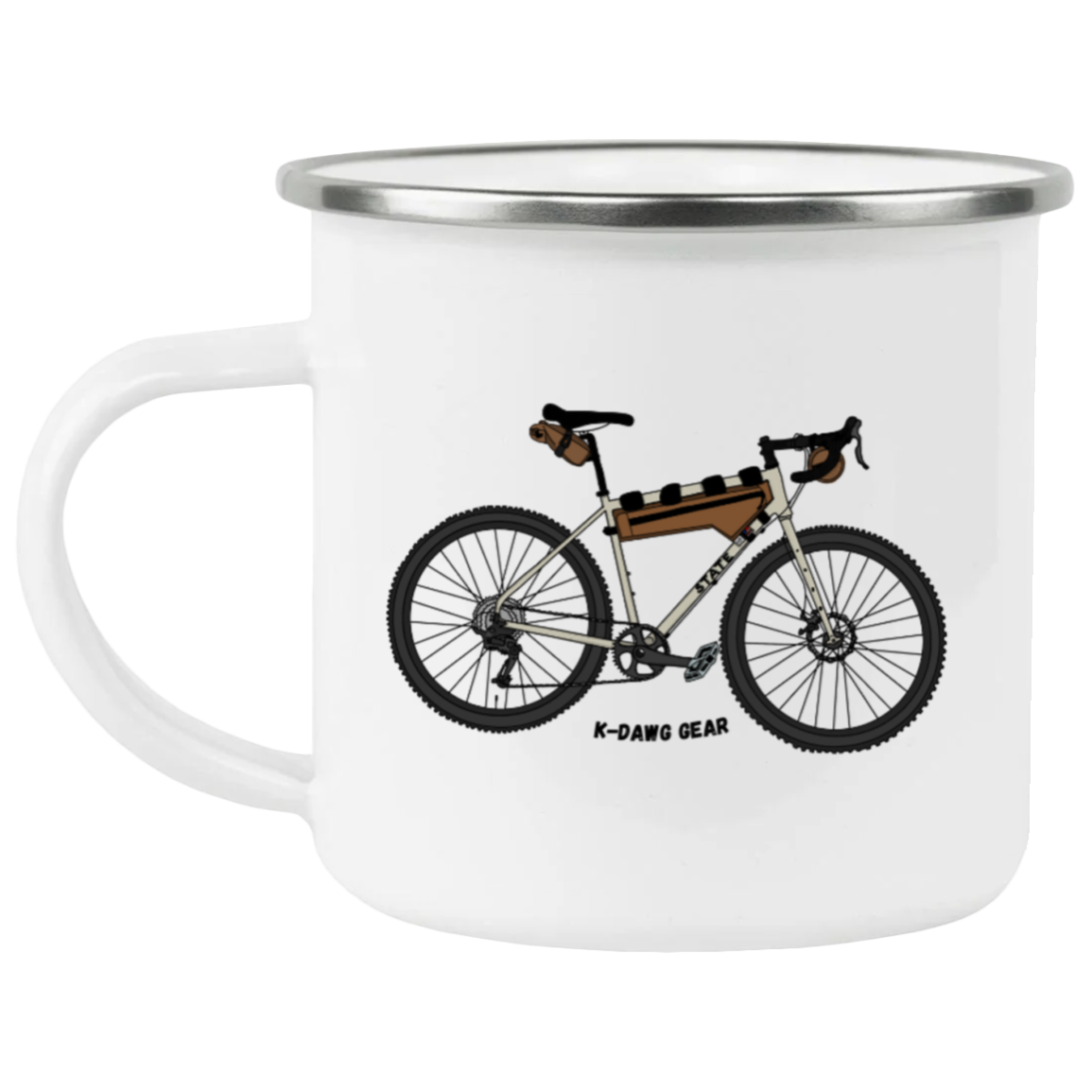 State Bicycle with bags - Camping Mug