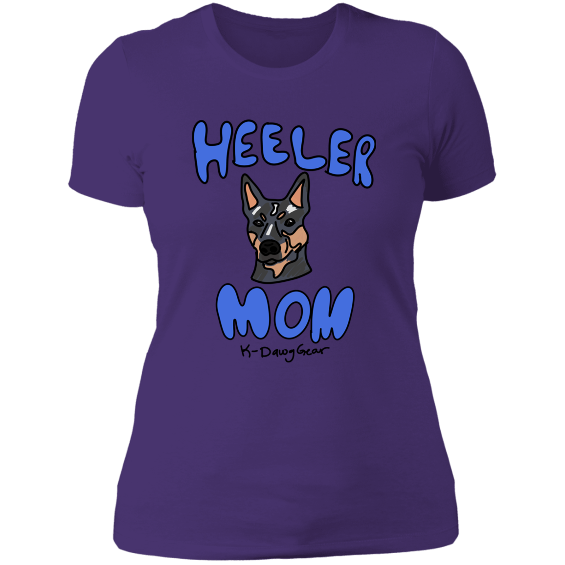 Blue Heeler Dog Mom Ladies' Boyfriend T-Shirt