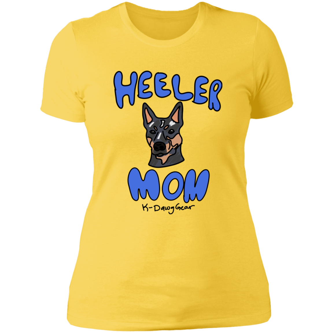 Blue Heeler Dog Mom Ladies' Boyfriend T-Shirt