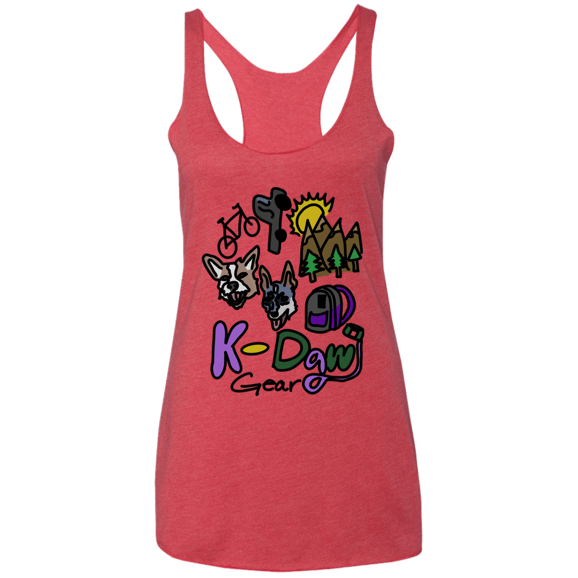 K-Dawg Logo Ladies' Triblend Racerback Tank