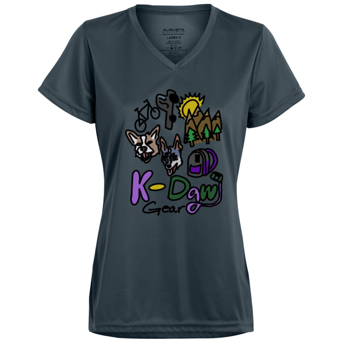 K-Dawg Gear Ladies’ Moisture-Wicking V-Neck Tee