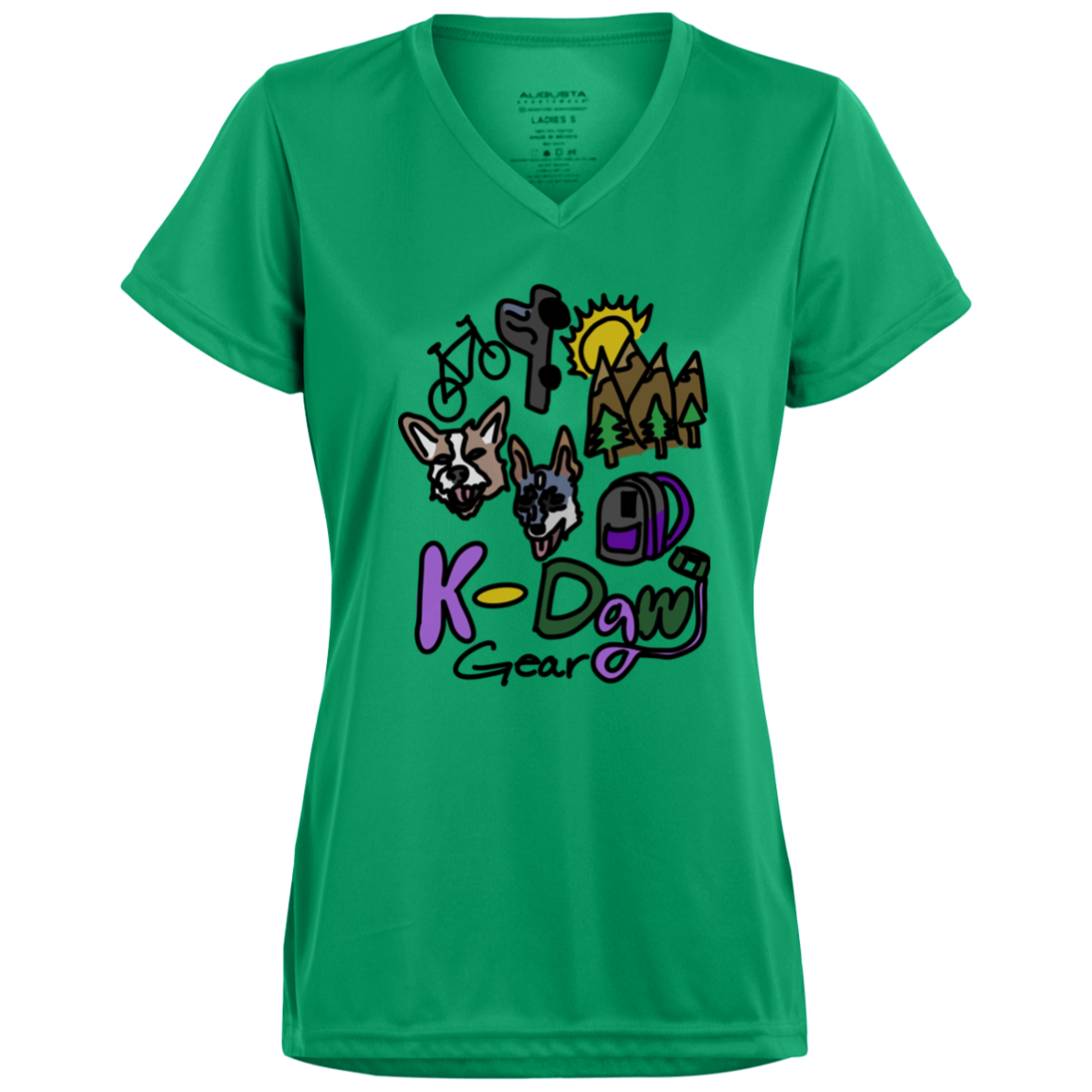 K-Dawg Gear Ladies’ Moisture-Wicking V-Neck Tee