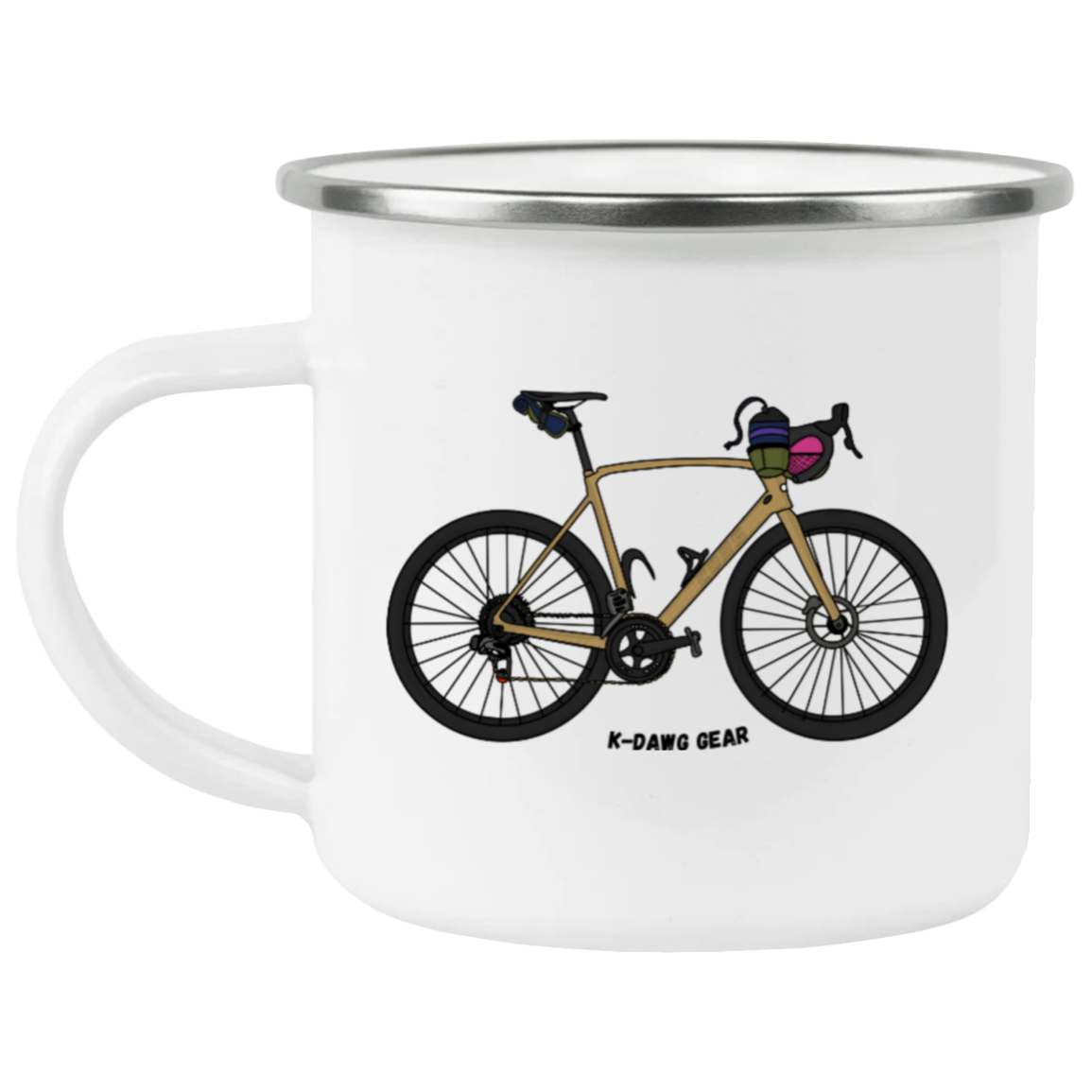 Gravel Bike Camping Mug - Cons Bike