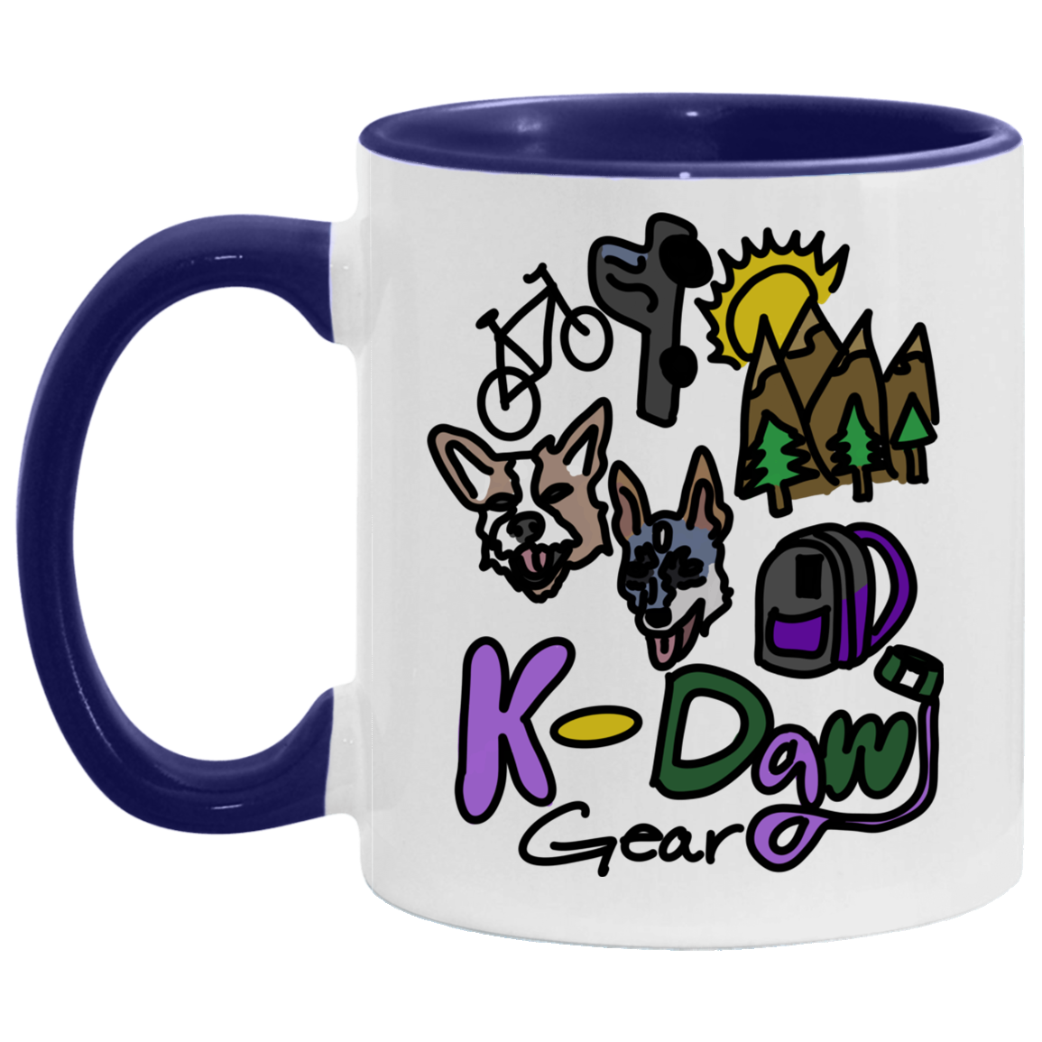 K-Dawg Gear Logo 11 oz. Accent Mug