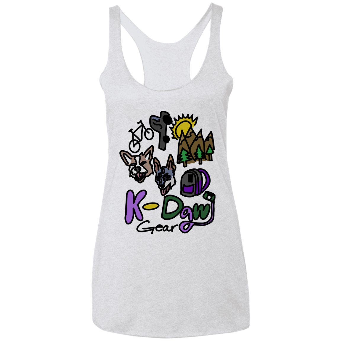 K-Dawg Logo Ladies' Triblend Racerback Tank