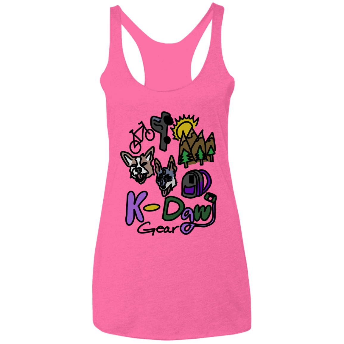 K-Dawg Logo Ladies' Triblend Racerback Tank