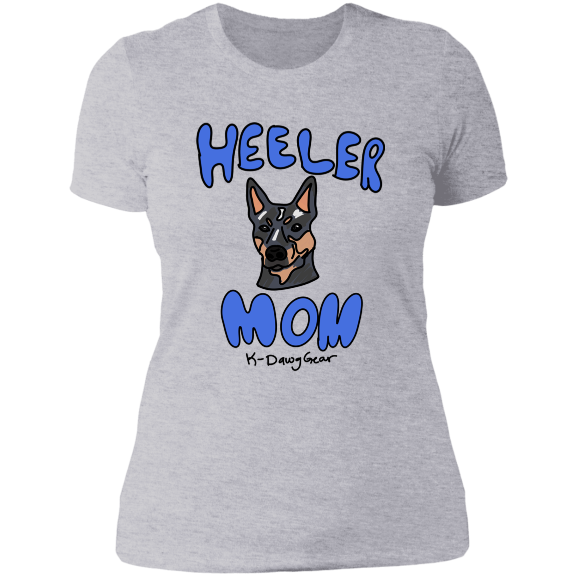 Blue Heeler Dog Mom Ladies' Boyfriend T-Shirt