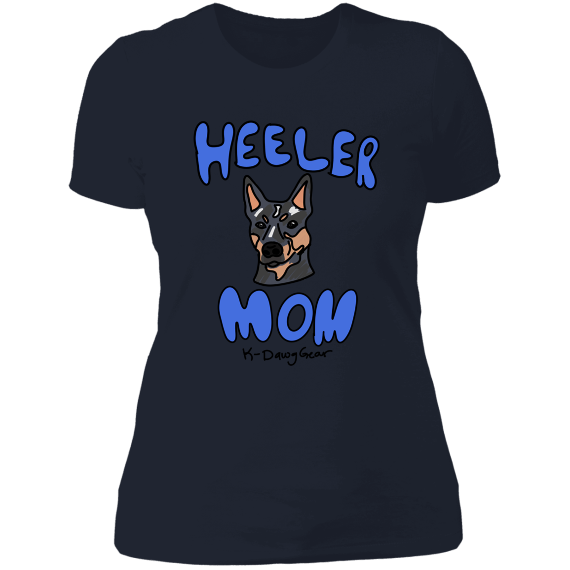 Blue Heeler Dog Mom Ladies' Boyfriend T-Shirt