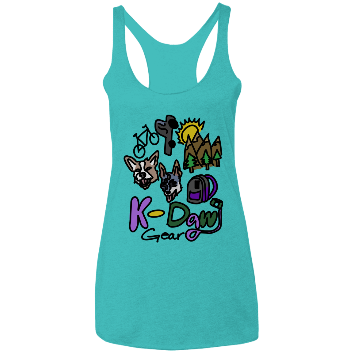 K-Dawg Logo Ladies' Triblend Racerback Tank