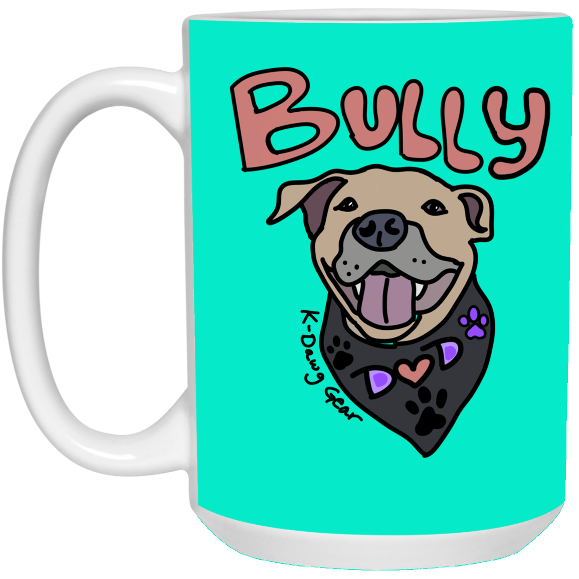 Bully Dog Dad -15 oz. White Mug