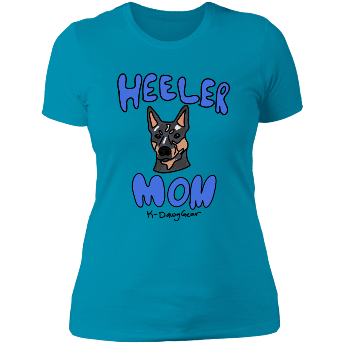 Blue Heeler Dog Mom Ladies' Boyfriend T-Shirt