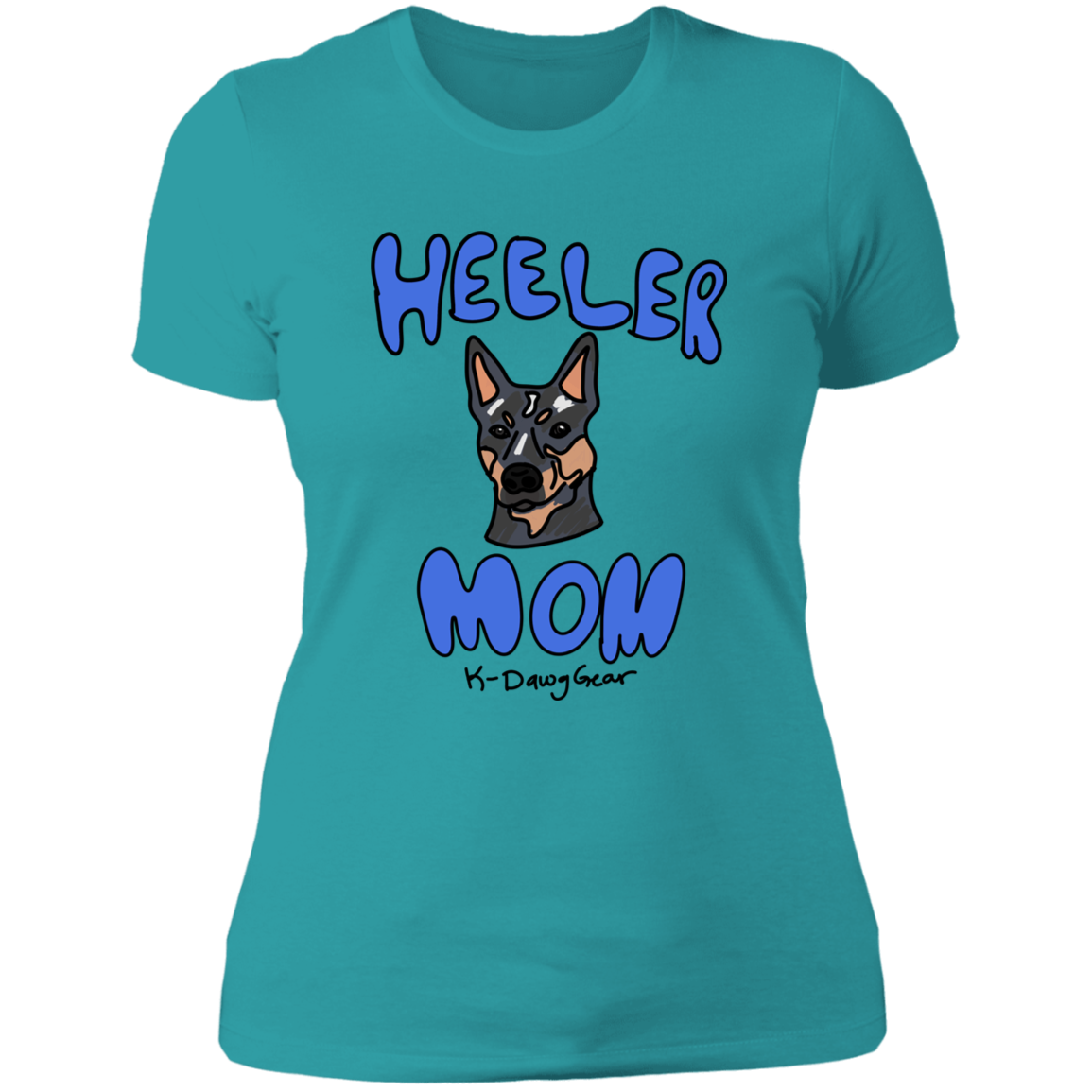 Blue Heeler Dog Mom Ladies' Boyfriend T-Shirt