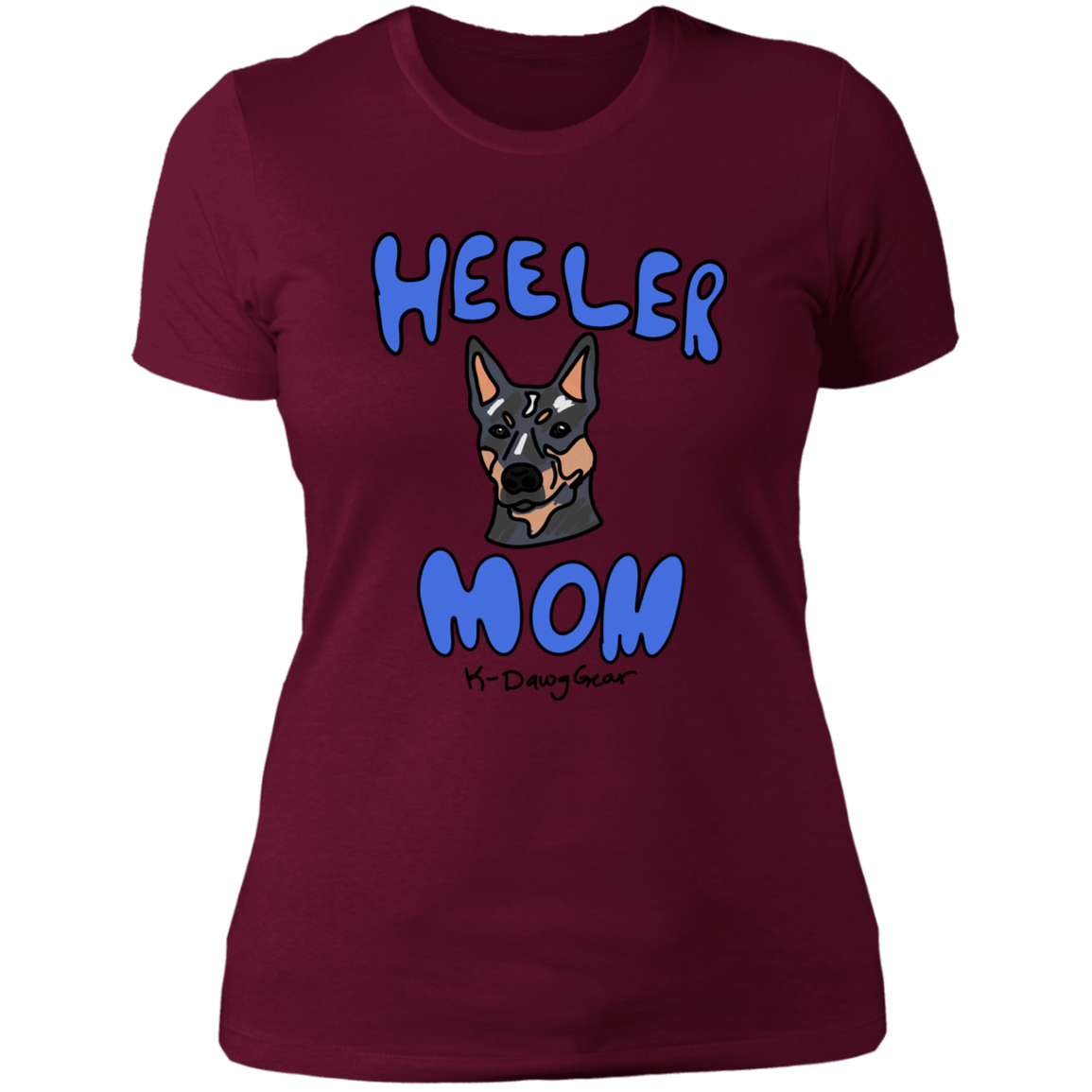 Blue Heeler Dog Mom Ladies' Boyfriend T-Shirt