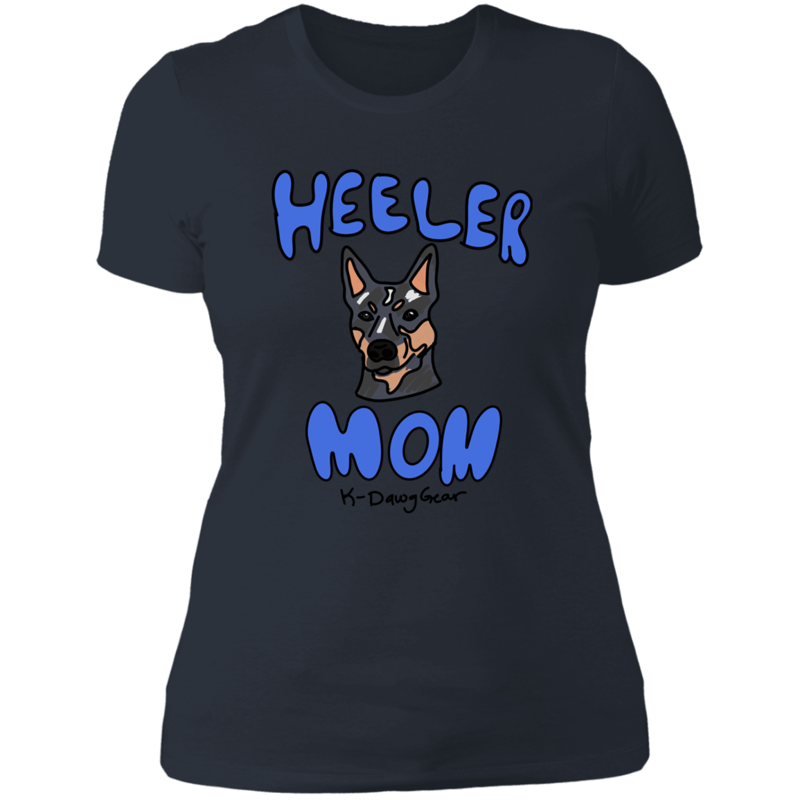 Blue Heeler Dog Mom Ladies' Boyfriend T-Shirt