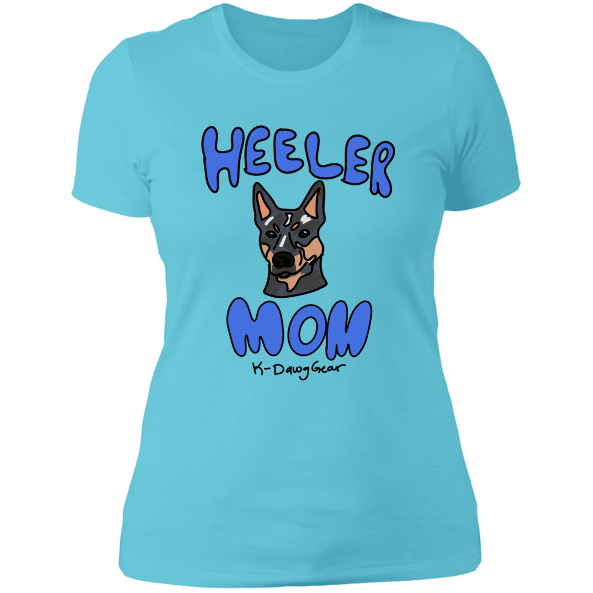 Blue Heeler Dog Mom Ladies' Boyfriend T-Shirt