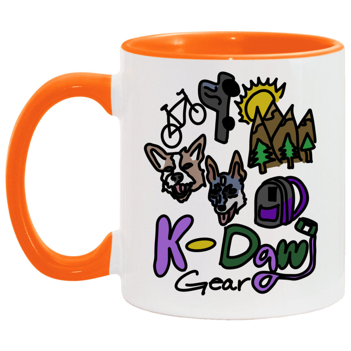 K-Dawg Gear Logo 11 oz. Accent Mug