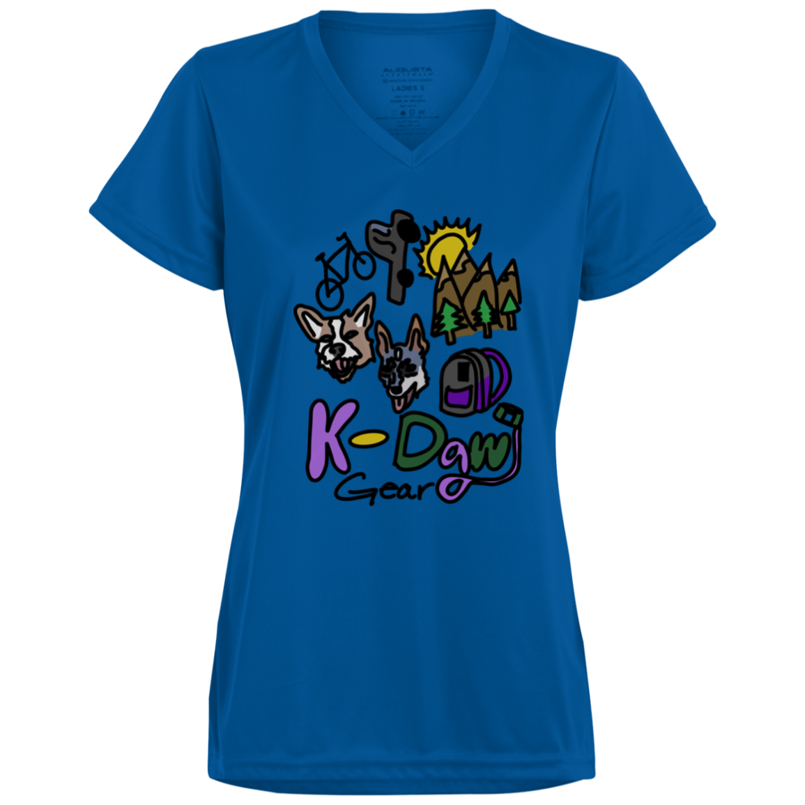 K-Dawg Gear Ladies’ Moisture-Wicking V-Neck Tee