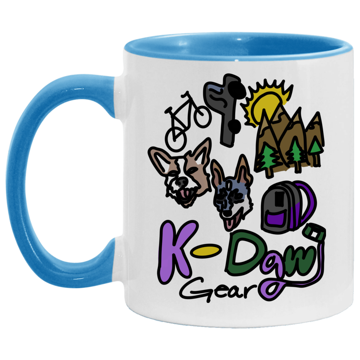 K-Dawg Gear Logo 11 oz. Accent Mug