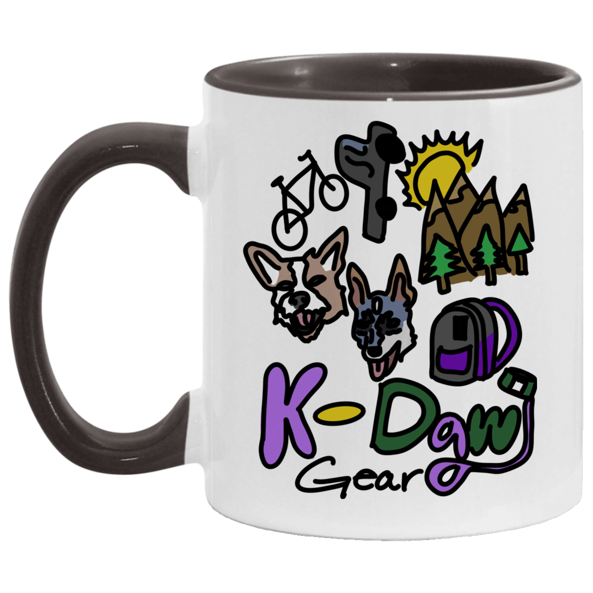 K-Dawg Gear Logo 11 oz. Accent Mug