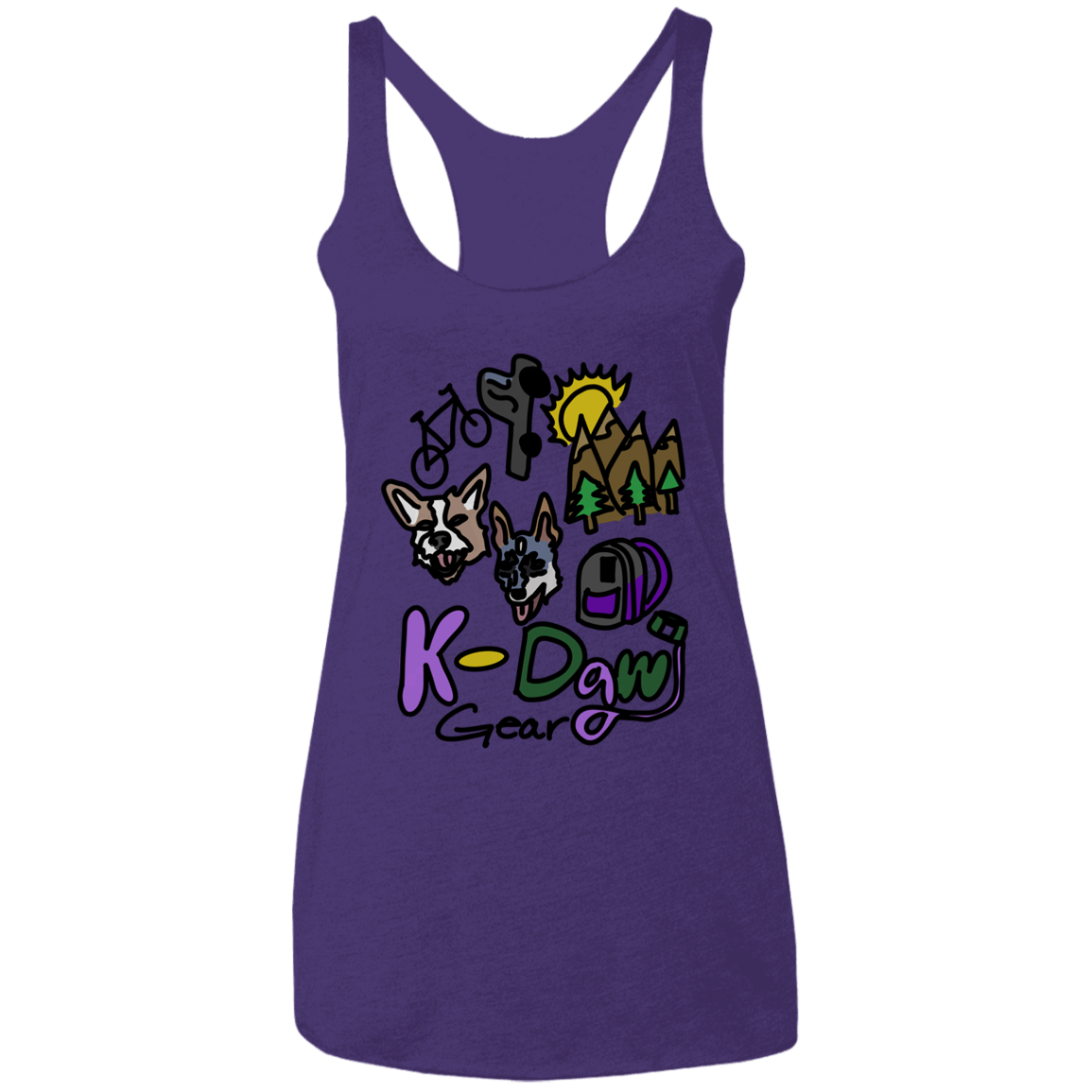 K-Dawg Logo Ladies' Triblend Racerback Tank