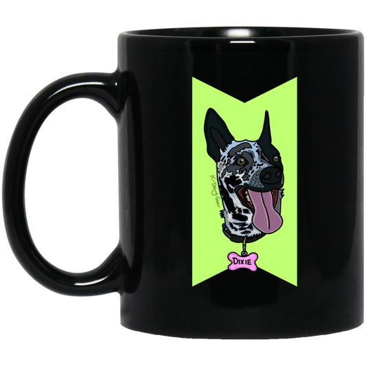 Dixie Blue Heeler 11 oz. Black Mug