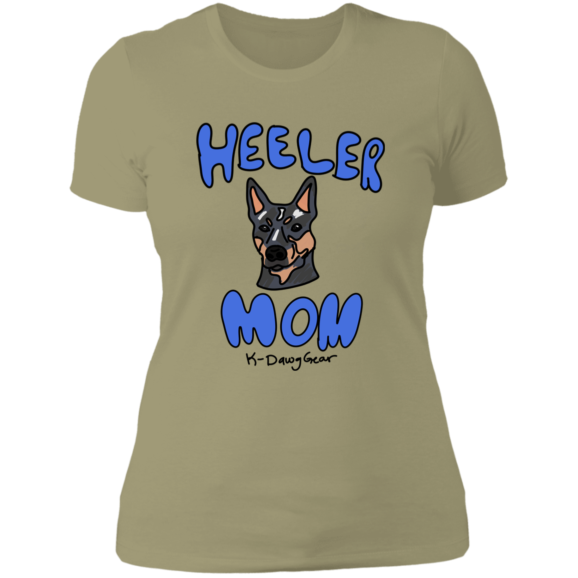 Blue Heeler Dog Mom Ladies' Boyfriend T-Shirt