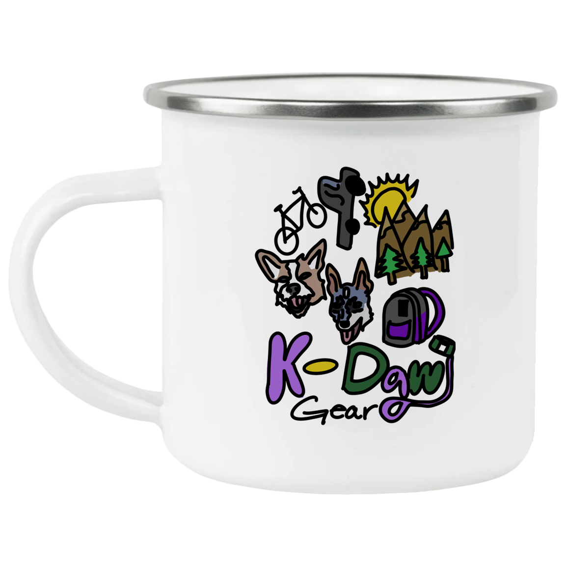 K-Dawg Gear Logo Enamel Camping Mug