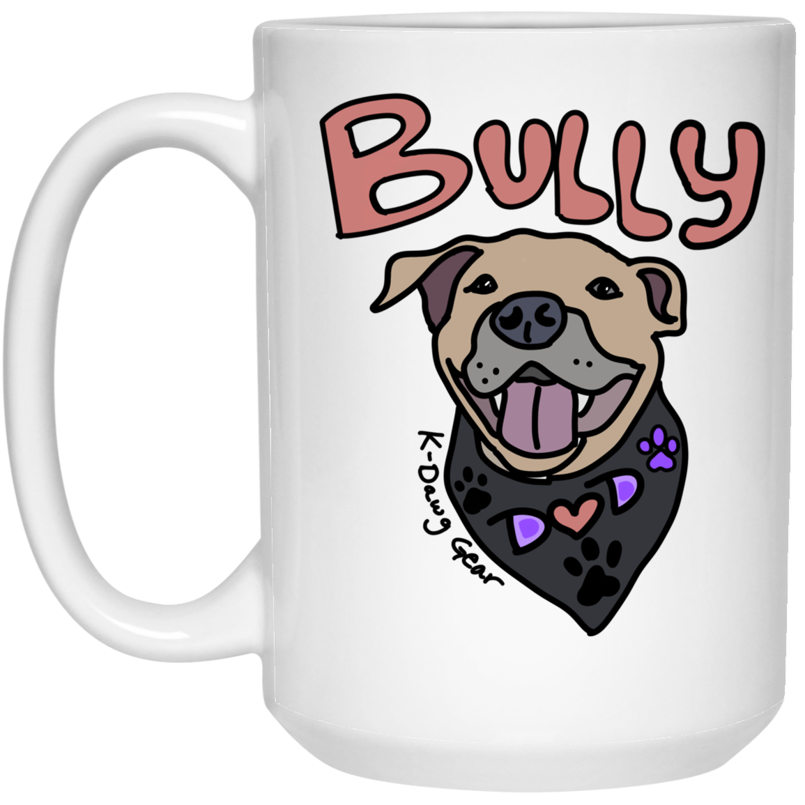 Bully Dog Dad -15 oz. White Mug