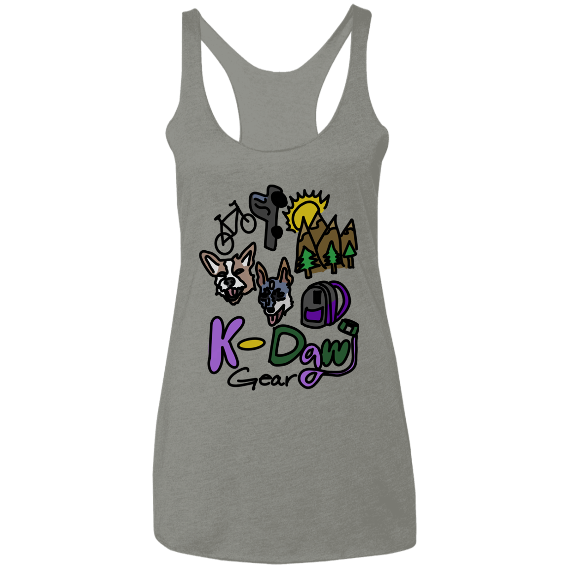 K-Dawg Logo Ladies' Triblend Racerback Tank