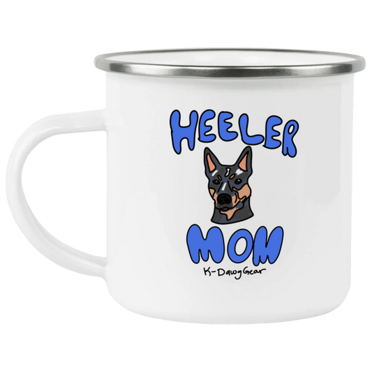 DOG MOM BLUE HEELER Enamel Camping Mug