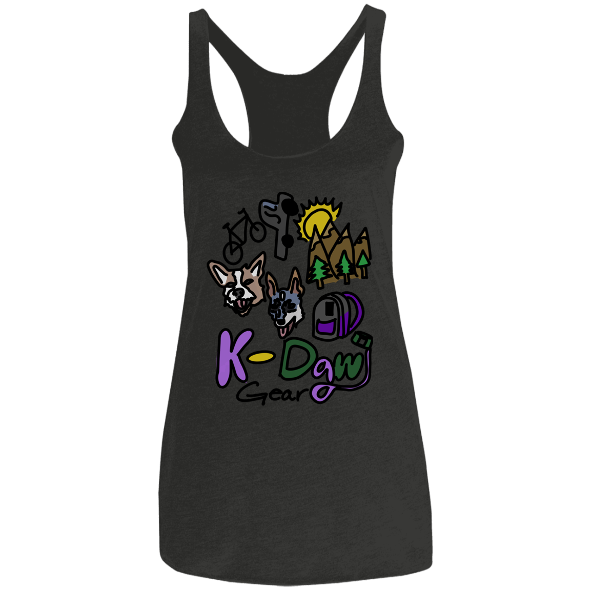 K-Dawg Logo Ladies' Triblend Racerback Tank