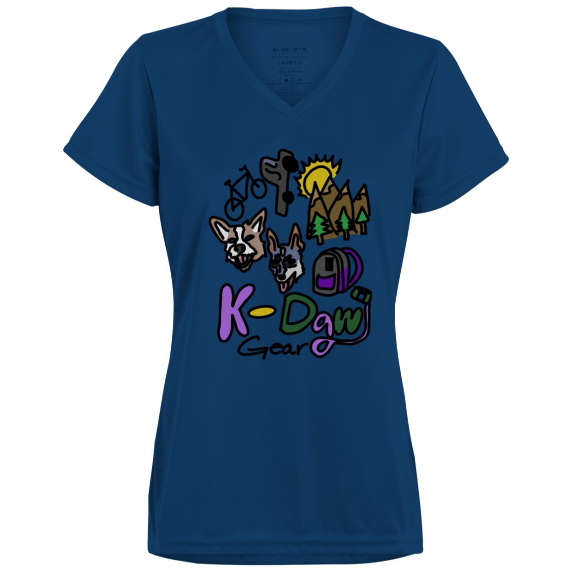 K-Dawg Gear Ladies’ Moisture-Wicking V-Neck Tee