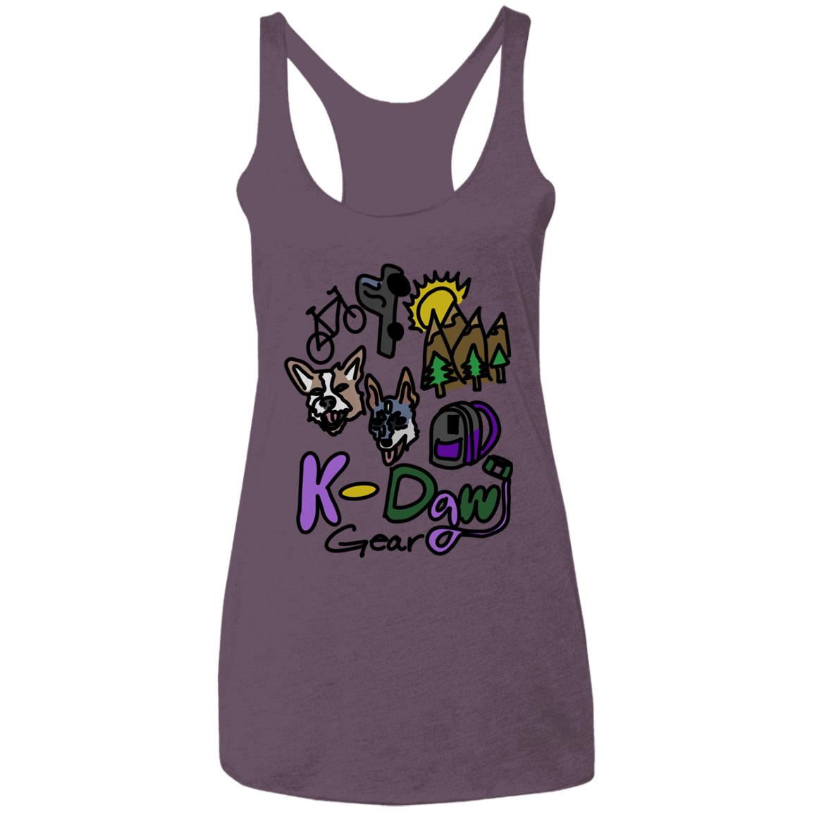 K-Dawg Logo Ladies' Triblend Racerback Tank